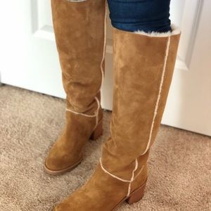 UGG knee length boots with chunky heel